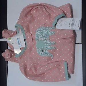 Carter's 3M Baby Elephant 2-Way Zip Cotton Sleep and Play Pajamas